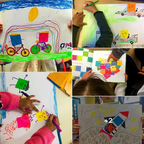 Children’s drawings made during a workshop