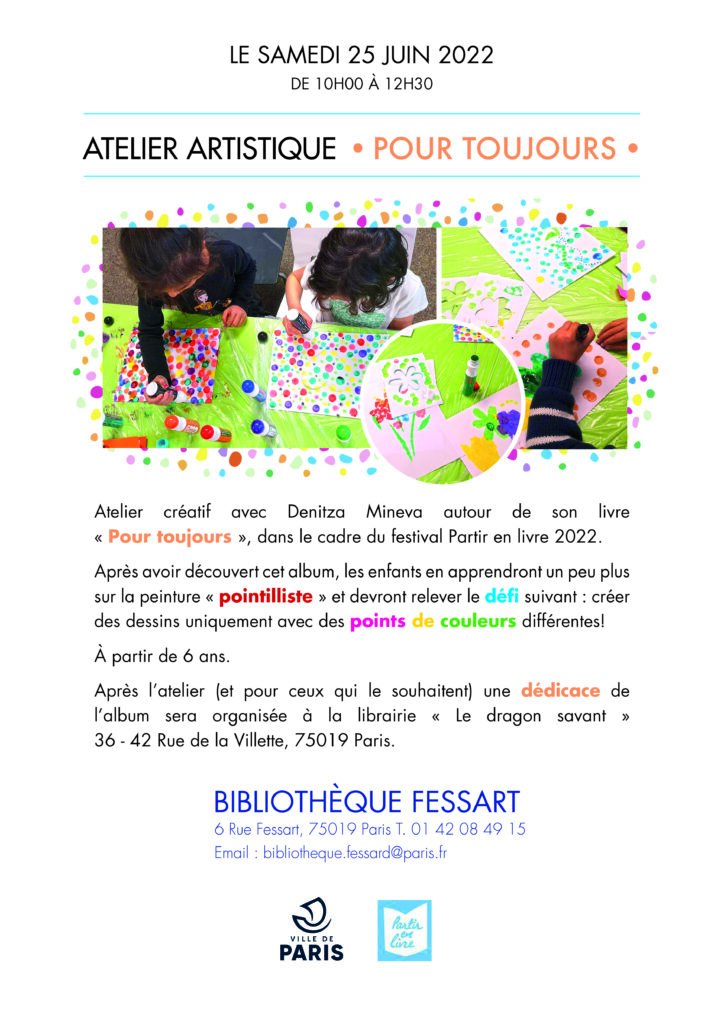 Atelier artistique - Pour toujours - Bibliothèque Fessart 19e