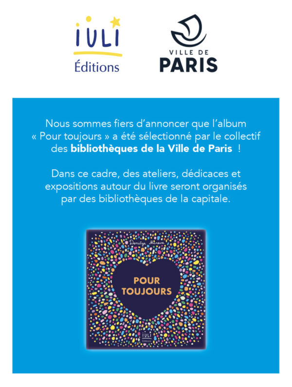« Pour toujours » sélectionné par le Collectif des Bibliothèques de la Ville de Paris